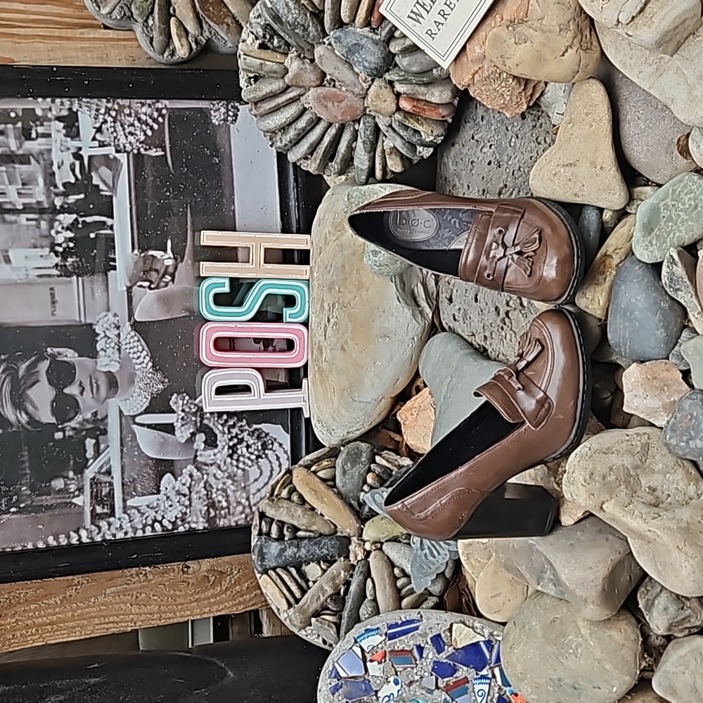 Vintage Y2K Free People Born Concept Brown Leather Platform Loafers